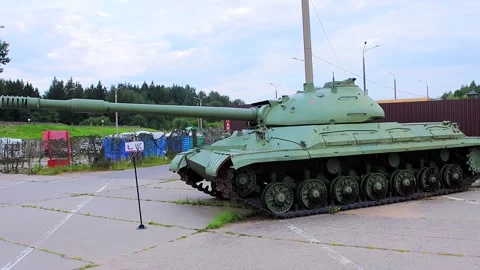 The last most advanced Soviet serial heavy tank T10 of the post-war generation Stock Footage 300867605