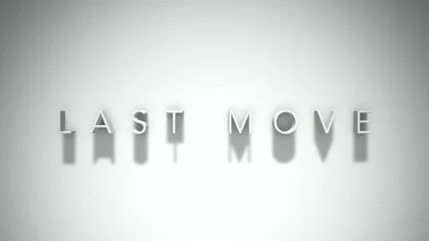 Last move 3D title animation with shadows on a white background Stock Footage 297385711