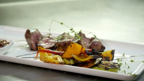 Last Preparations Before Serving Stock Footage 132216480