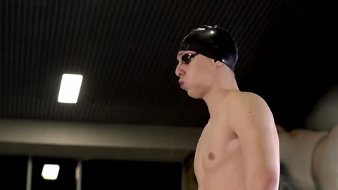 Last preparations before the swim Stock-Footage 99192154