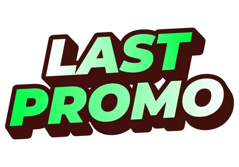Last promo. text effect in 3D style with good colors for ads print Stock-Illustration