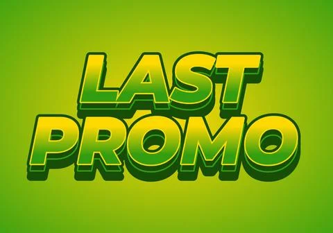 Last promo. text effect in 3D style with good colors for ads print イラスト素材