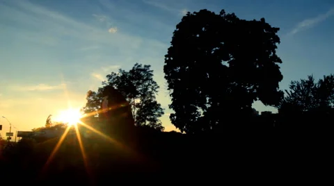 Last rays of the setting sun Stock Footage 54620329