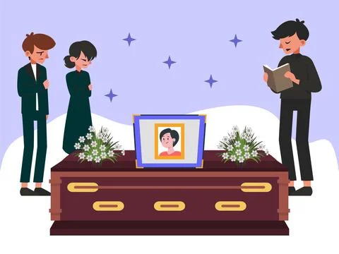 Last Rites Concept Illustration Style Stock Illustration