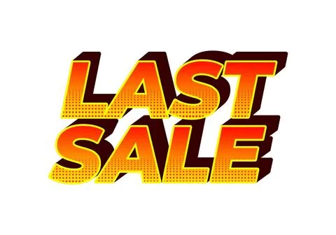 Last sale. Text effect for ads purpose in 3D style Stock-Illustration