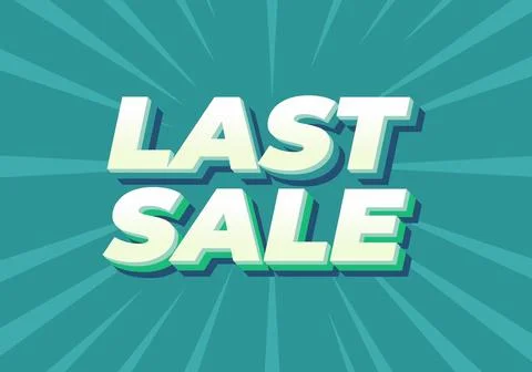 Last sale. Text effect for ads purpose in 3D style イラスト素材