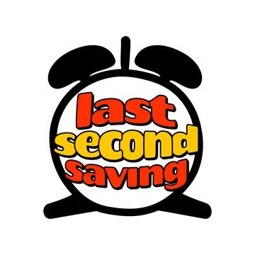 Last second saving, design element Stock Illustration