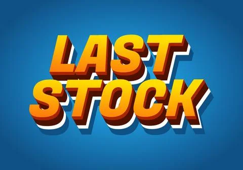 Last stock. Text effect for ads purpose in 3D style Stockillustratie