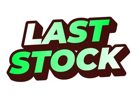Last stock. Text effect for ads purpose in 3D style Stockillustratie