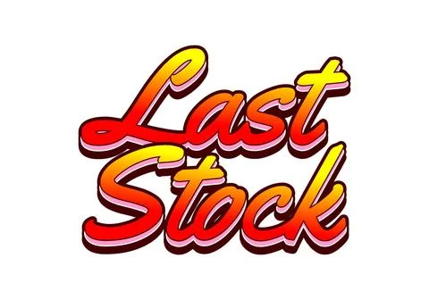 Last stock. Text effect for ads purpose in 3D style イラスト素材