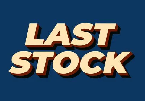 Last stock. Text effect for ads purpose in 3D style イラスト素材