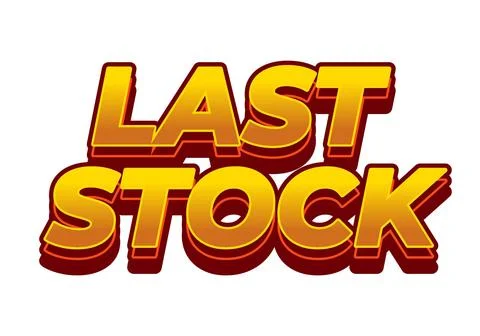 Last stock. Text effect for ads purpose in 3D style イラスト素材