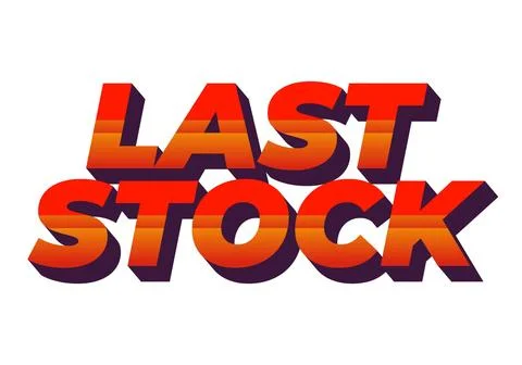 Last stock. Text effect for ads purpose in 3D style 스톡 일러스트