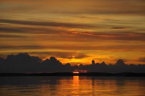 The last sun ray of light Stock Photos
