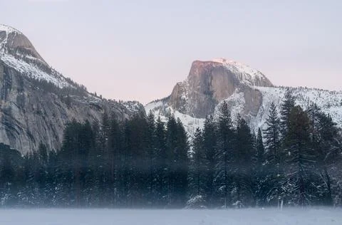 Last sunlight in Yosemite Stock Photos