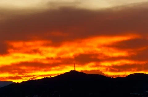 Last sunset of 2017 Stock Photos