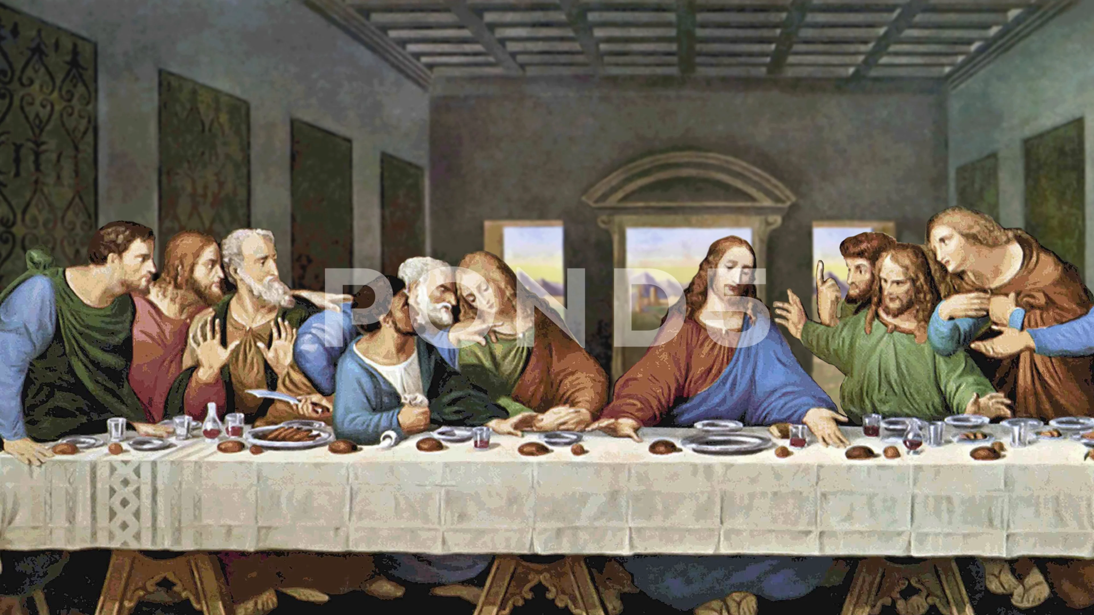 The Last Supper by Leonardo Da Vinci pai... | Stock Video | Pond5