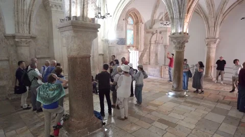 The Last Supper room (Coenaculum) on Mount Zion is the place where Jesus Stock Footage 255188541
