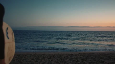 Last surf of the day Stock Footage 136426963