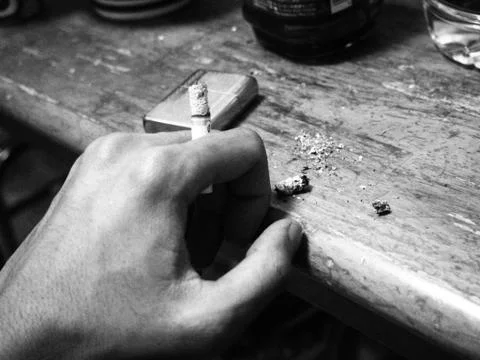 Last time to smokes 库存照片