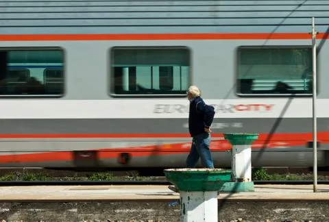 Last train Stock Photos