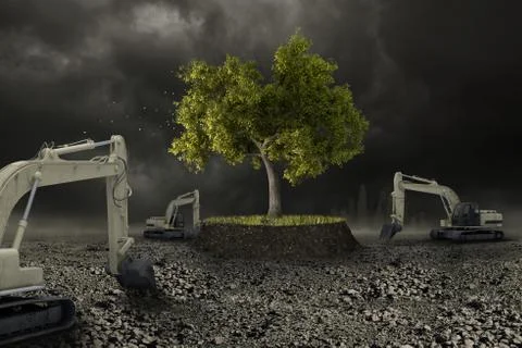 The last tree Stock Illustration