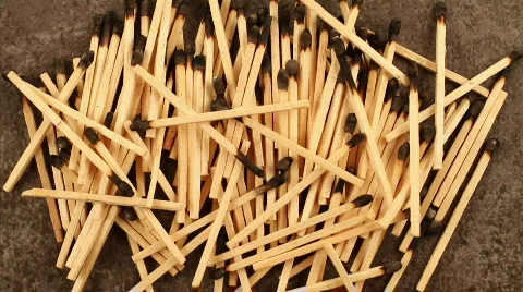 Last unused match Stock Footage 876831
