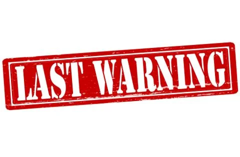 Last warning Stock Illustration