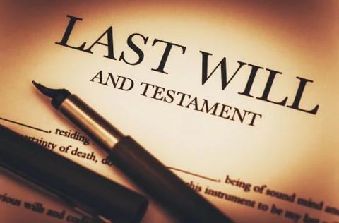Last Will and Testament Document Ready to Sign Fotos Stock