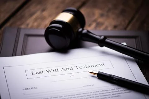 Last Will and testament document Stock Photos