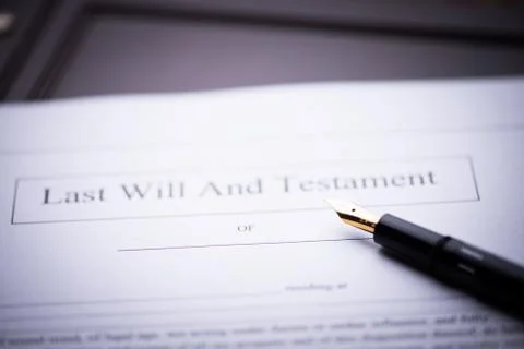 Last Will and testament document Stock Photos