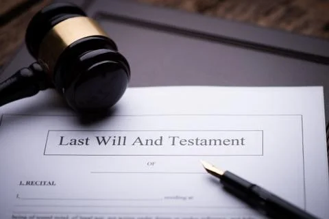 Last Will and testament document Stock Photos