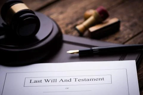 Last Will and testament document Stock Photos