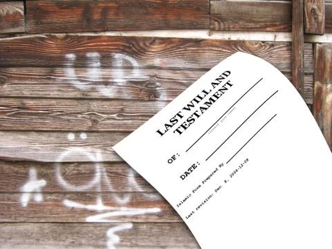 Last will and testament Stock Illustration