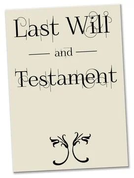 Last will and testament Illustrazione stock