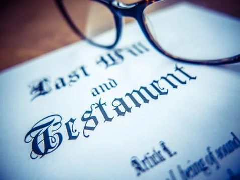 Last Will And Testament Foto stock