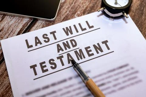 Last Will and Testament Stock Photos