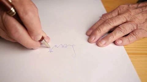 Last will testament writing Stockbeeldmateriaal 14784951