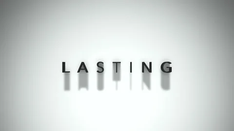 Lasting 3D title animation matte black text on a white background Stock Footage 300718090