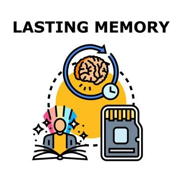 Lasting memory vector concept illustration Stock Illustration