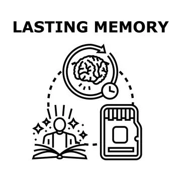 Lasting memory vector concept illustration Stock Illustration