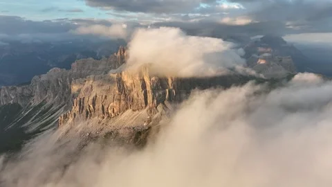 Lastoi the Formin shrouded in clouds Video stock 275873471