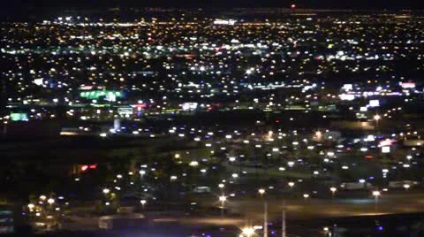 LASVEGAS-0019 NIGHT PAN Stock Footage 10685100