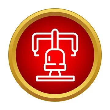 Lat pulldown machine icon for gym workout training Ilustración de archivo