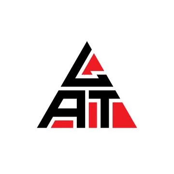 LAT triangle letter logo design with triangle shape. LAT triangle logo desi.. Illustrazione stock