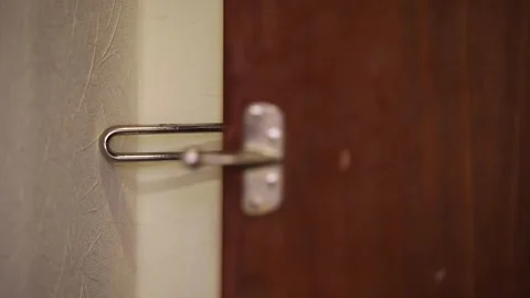 Latch And Unlatching Security Latch Video Stock Footage 312077520
