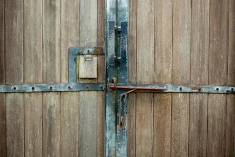 Latch on the gate Stock Photos