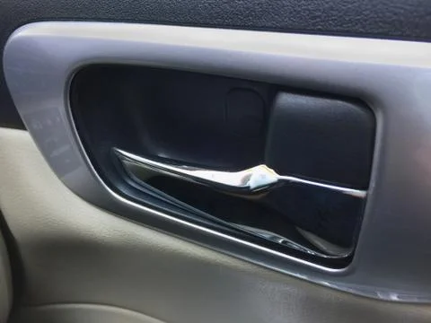 Latch Inside the Car for Door Open and Close Foto stock