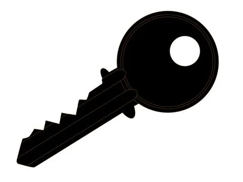 Latch Key Silhouette Stock Illustration