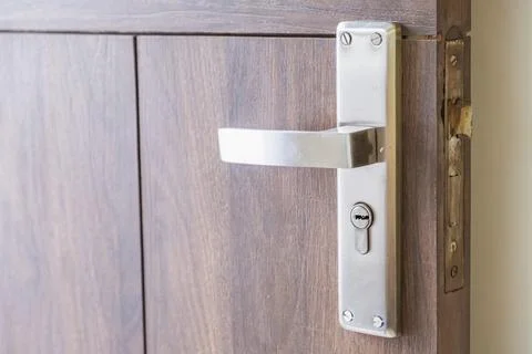 Latch locking system for door in Interior Designing Fotos de archivo